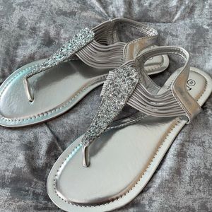 Silver sandals